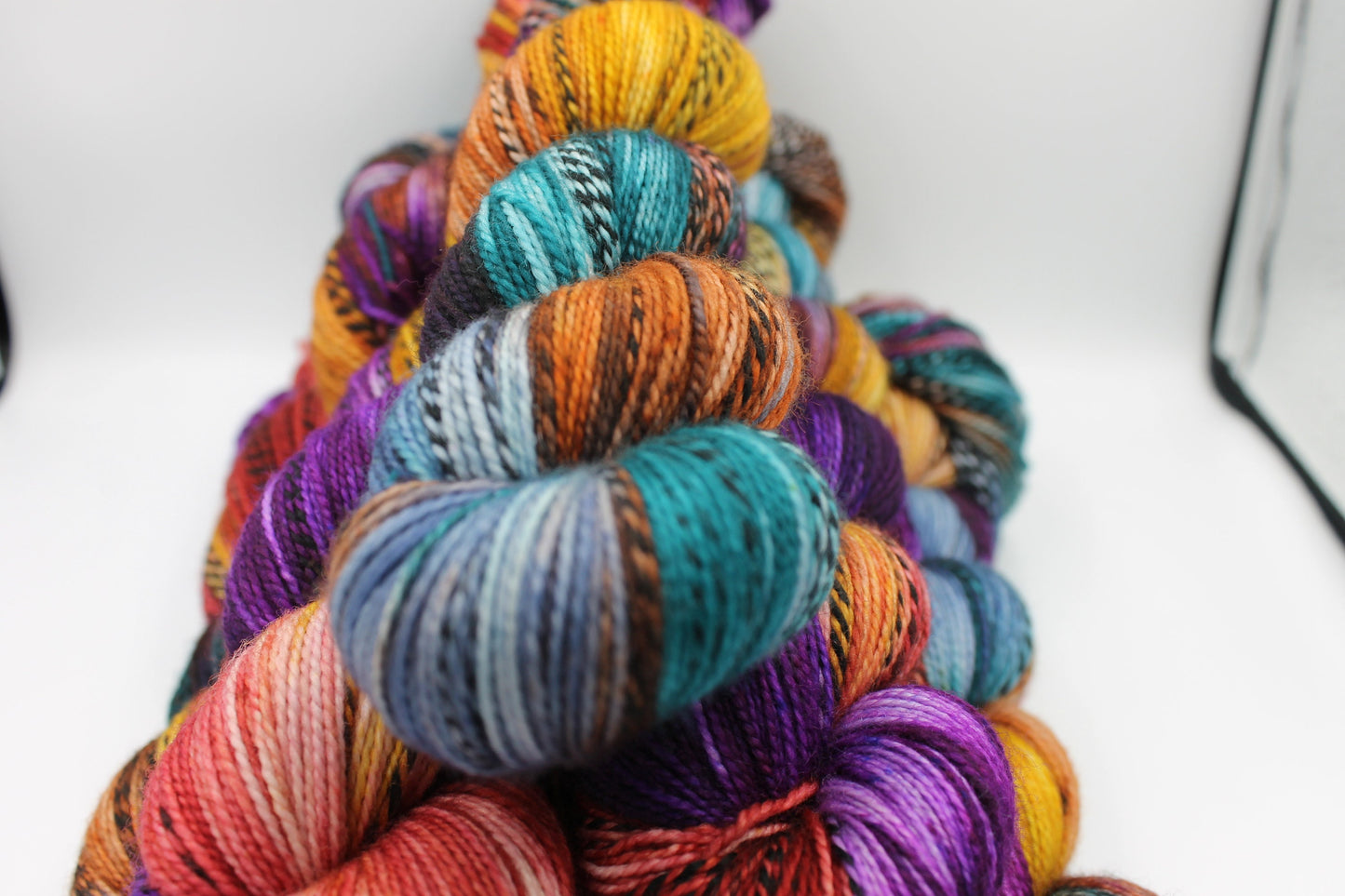 Autumn Zebra Sock Skein 80% SuperWash Merino and 20 Nylon Hand Dyed Zebra Yarn 100g