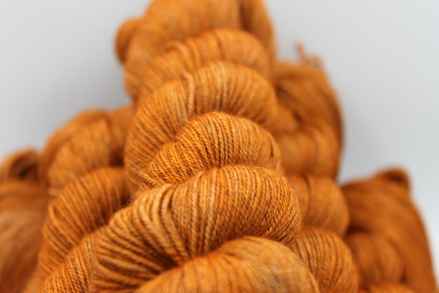 Marmalade Sock Skein 60% SuperWash Merino 20 silk and 20 Yak Hand Dyed Yarn