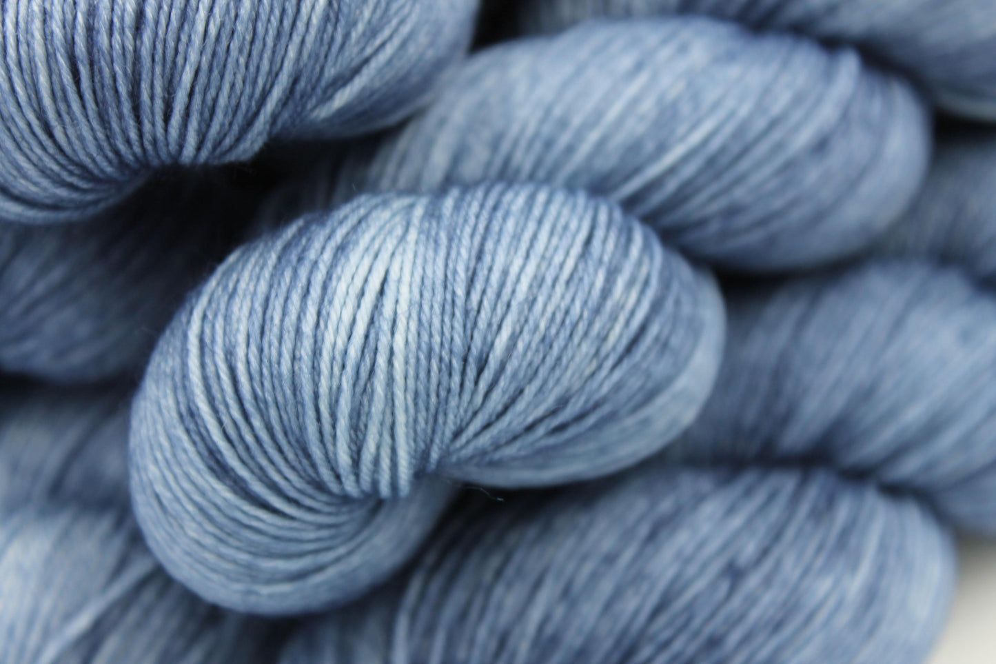 Mountain Blue Sock Skein 75% SuperWash Merino and 25 Nylon Hand Dyed Yarn 100g