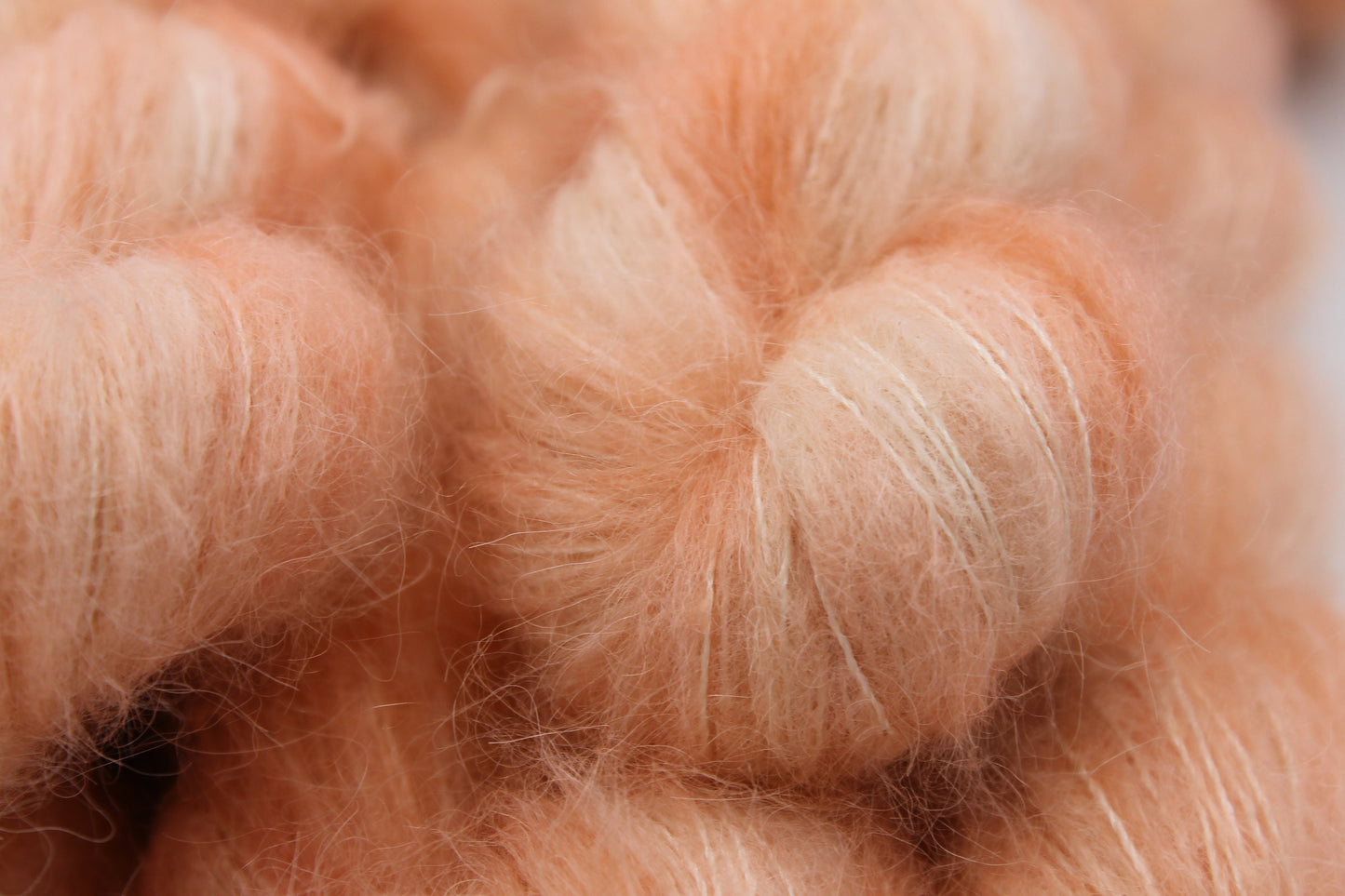 Apricot Exquisite Lace 50g skein 74% Baby Suri Alpaca 26 Mulberry Silk