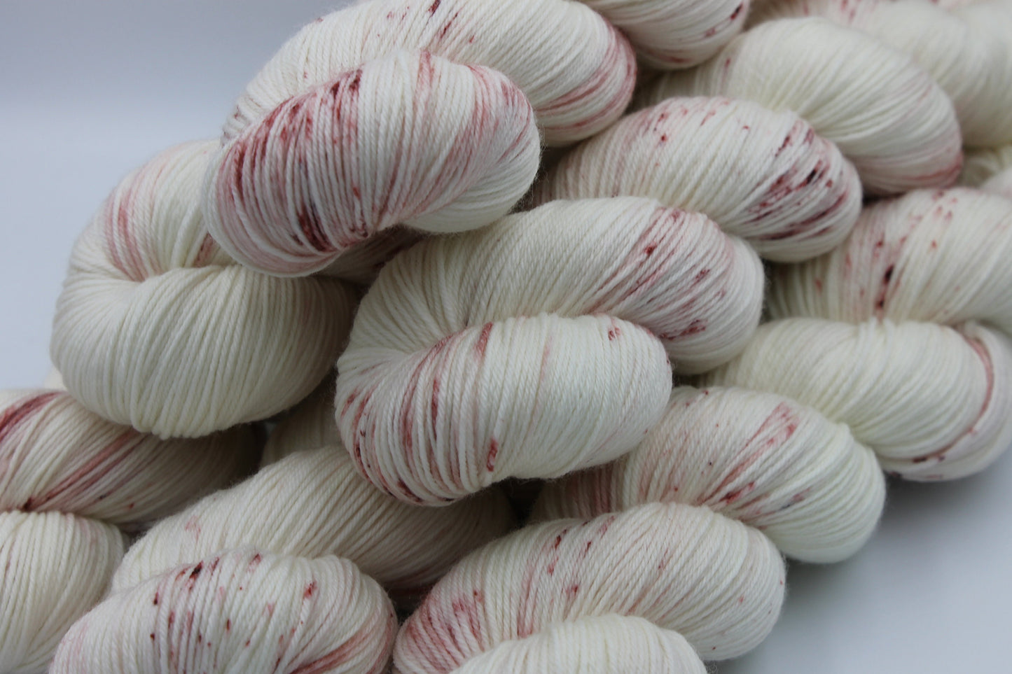 Old Rose Light Speckle Sock Skein 75% SuperWash Merino and 25 Nylon Hand Dyed Yarn 100g