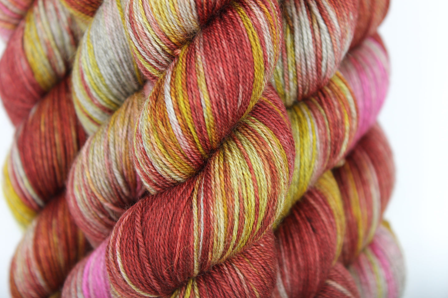 Moorish Crab Sock Skein 60% SuperWash Merino 20 silk and 20 Yak Hand Dyed Yarn