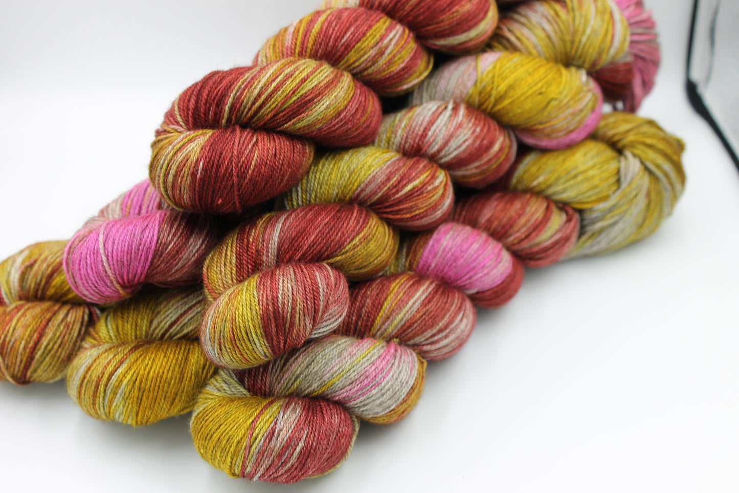 Moorish Crab Sock Skein 60% SuperWash Merino 20 silk and 20 Yak Hand Dyed Yarn
