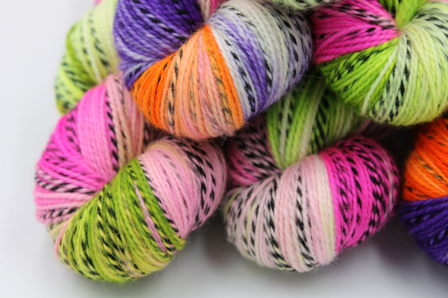 BeetleJuice Sock Skein 80% SuperWash Merino and 20% Nylon Hand Dyed Zebra Yarn 100g