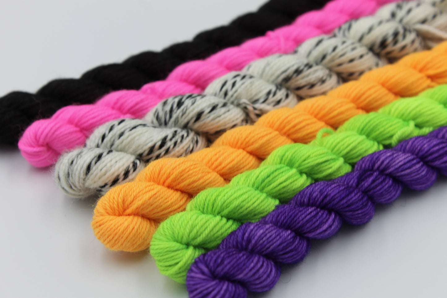 Beetlejuice Sock Set 80% SuperWash Merino and 20% Nylon Hand Dyed Zebra Yarn 1 x 20g And 5 x 10g 75% 25% Superwash Merino and Nylon