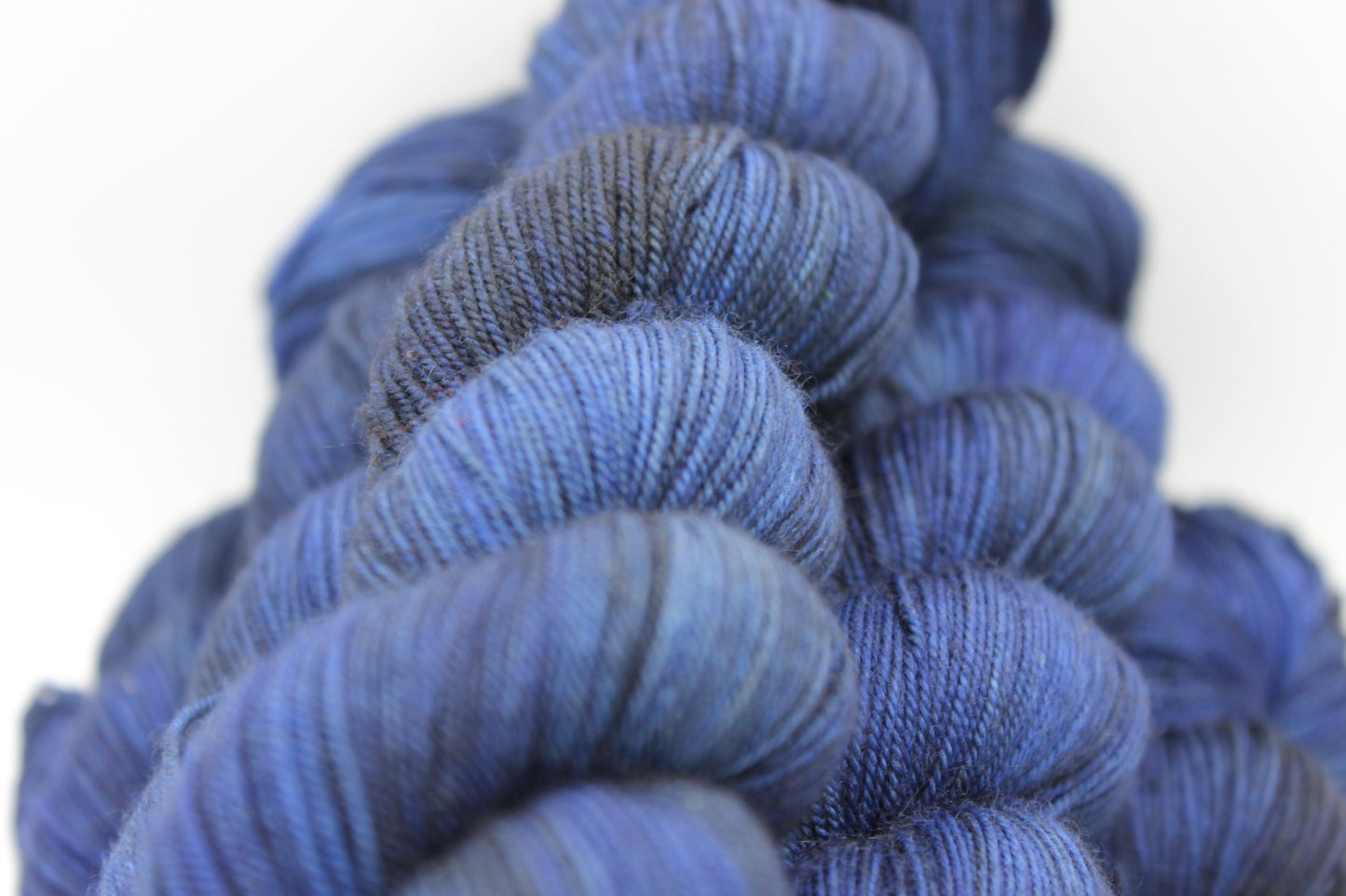 Midnight Blue Sock Skein 70% Superwash Merino 20% Yak 10% Nylon 100g