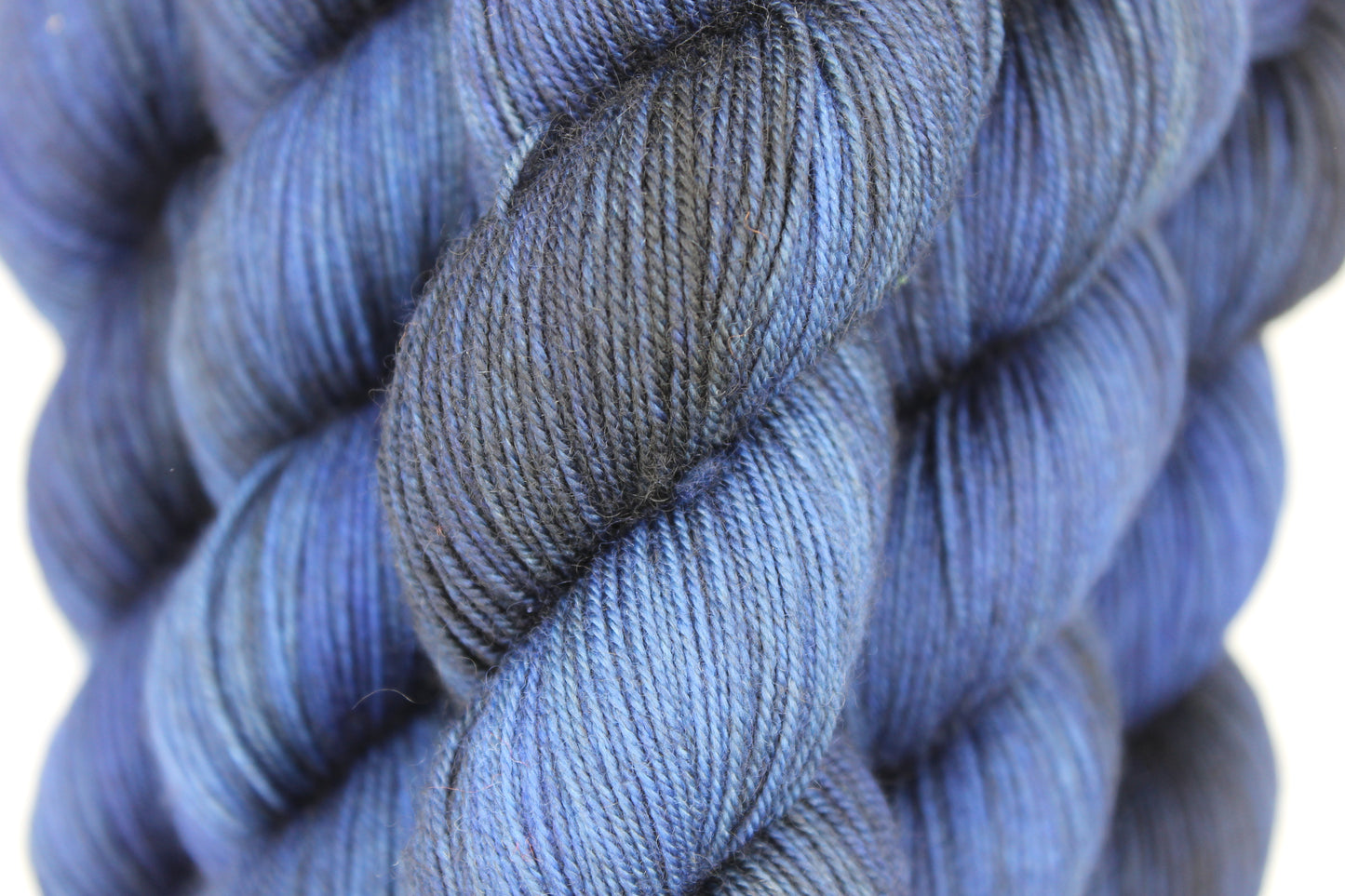 Midnight Blue Sock Skein 70% Superwash Merino 20% Yak 10% Nylon 100g