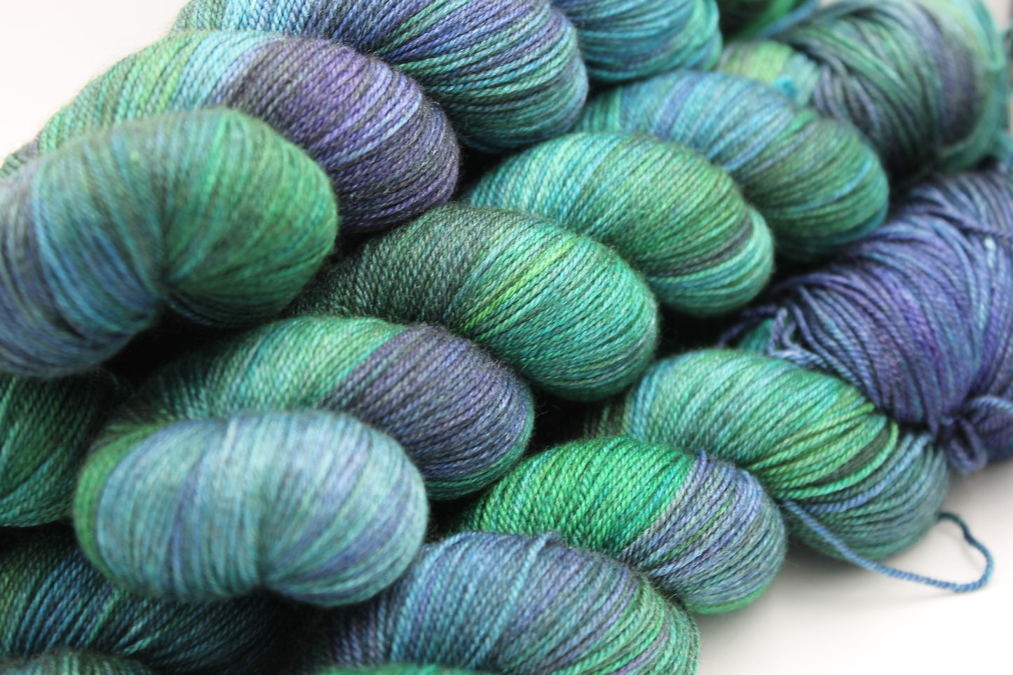 Yorkshire Dales Sock Skein 60% SuperWash Merino 20% silk and 20% Yak Hand Dyed Yarn