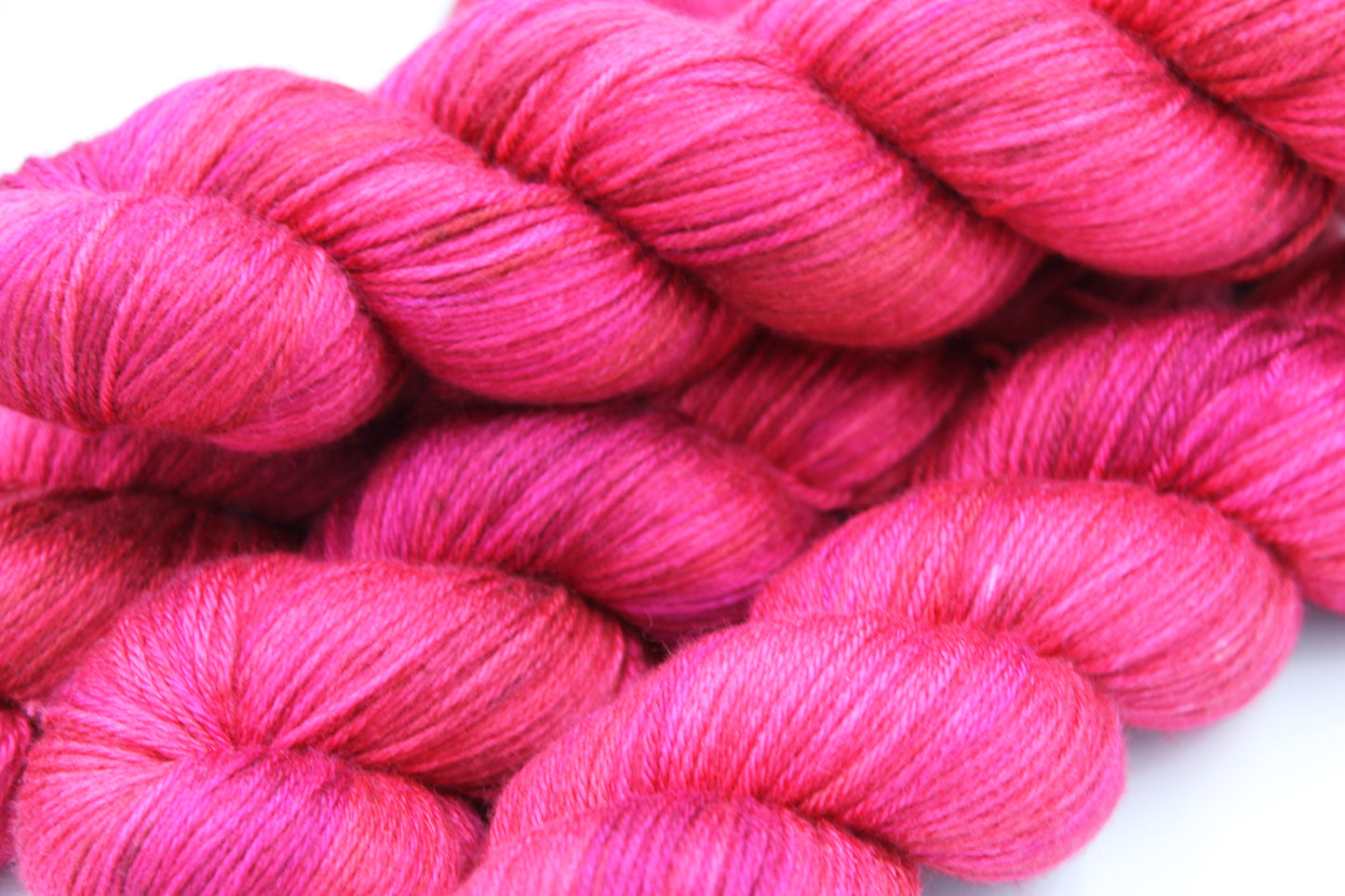 Red Velvet Sock skein  50% Superwash Merino Wool 50% Silk 100g Skein