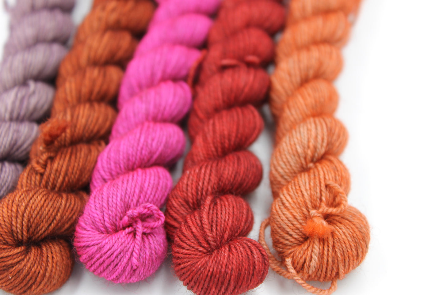 Shades - Dusk Mini Skein Set Sock 70% Superwash Merino 20% Yak 10% Nylon 5 x 20g