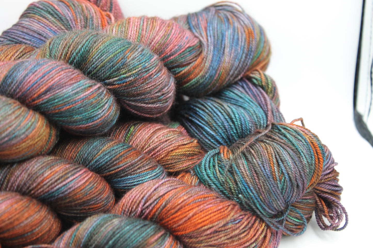 Serendipity Sock Skein 60% SuperWash Merino 20% silk  and 20% Yak Hand Dyed Yarn