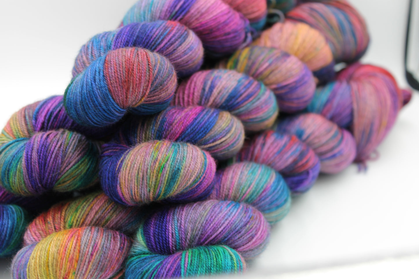 Fairy Prism Sock Skein 70% Superwash Merino 20% Yak 10% Nylon 100g
