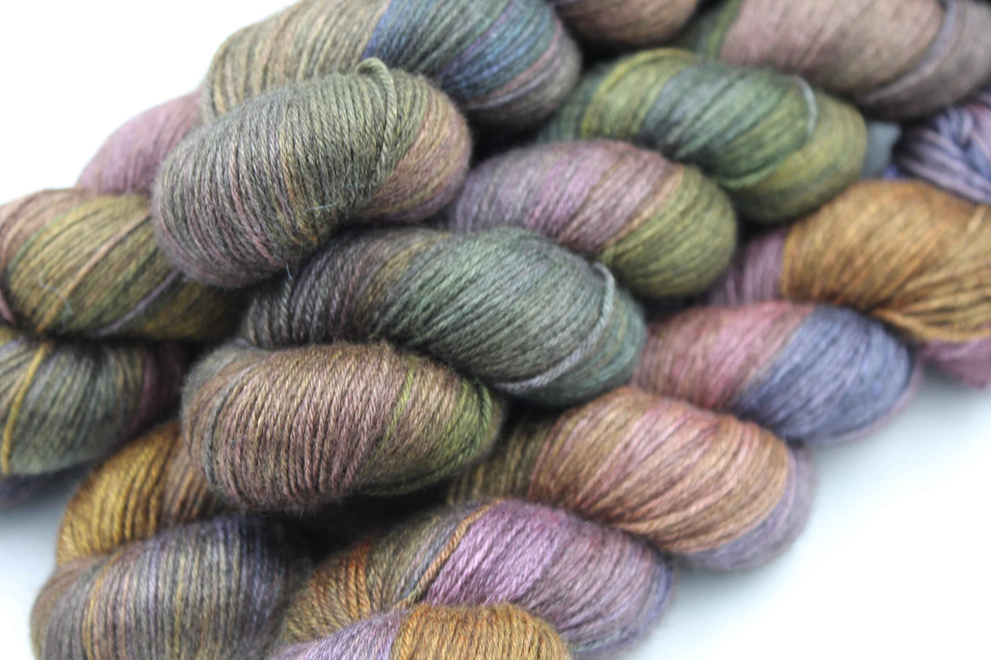 Twilight Bramble Sock Yarn Skein 50% Yak 50% Silk 100g