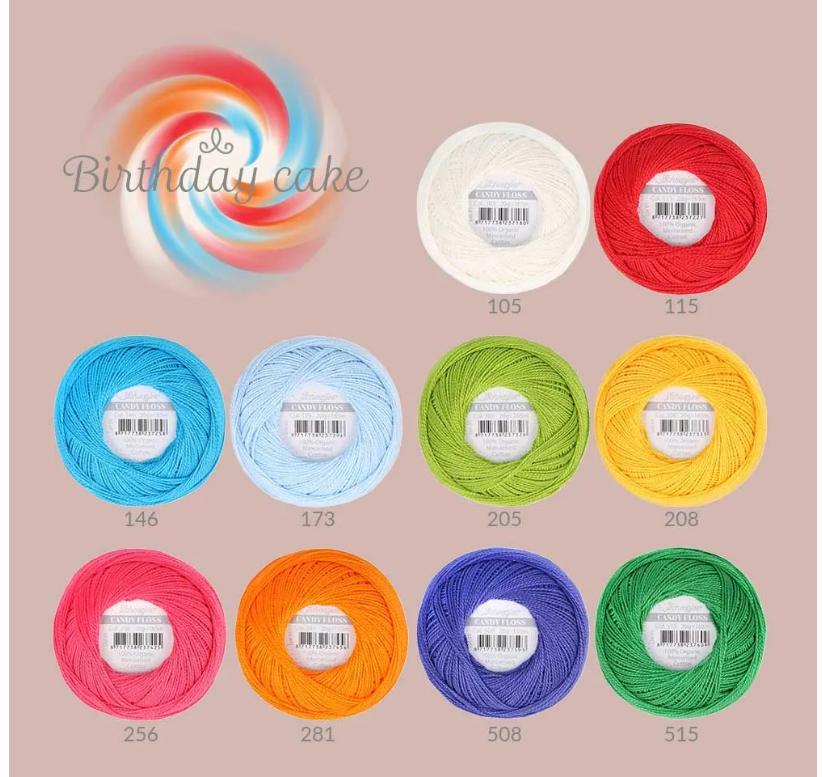 Scheepjes Candy Floss colour pack 10x20gr - Birthday Cake