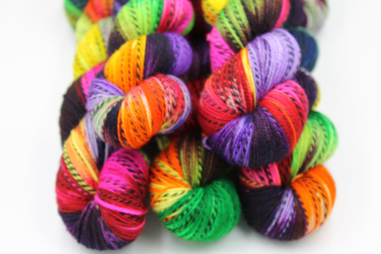 Funky Zebra Sock Skein 80% SuperWash Merino and 20 Nylon Hand Dyed Zebra Yarn 100g