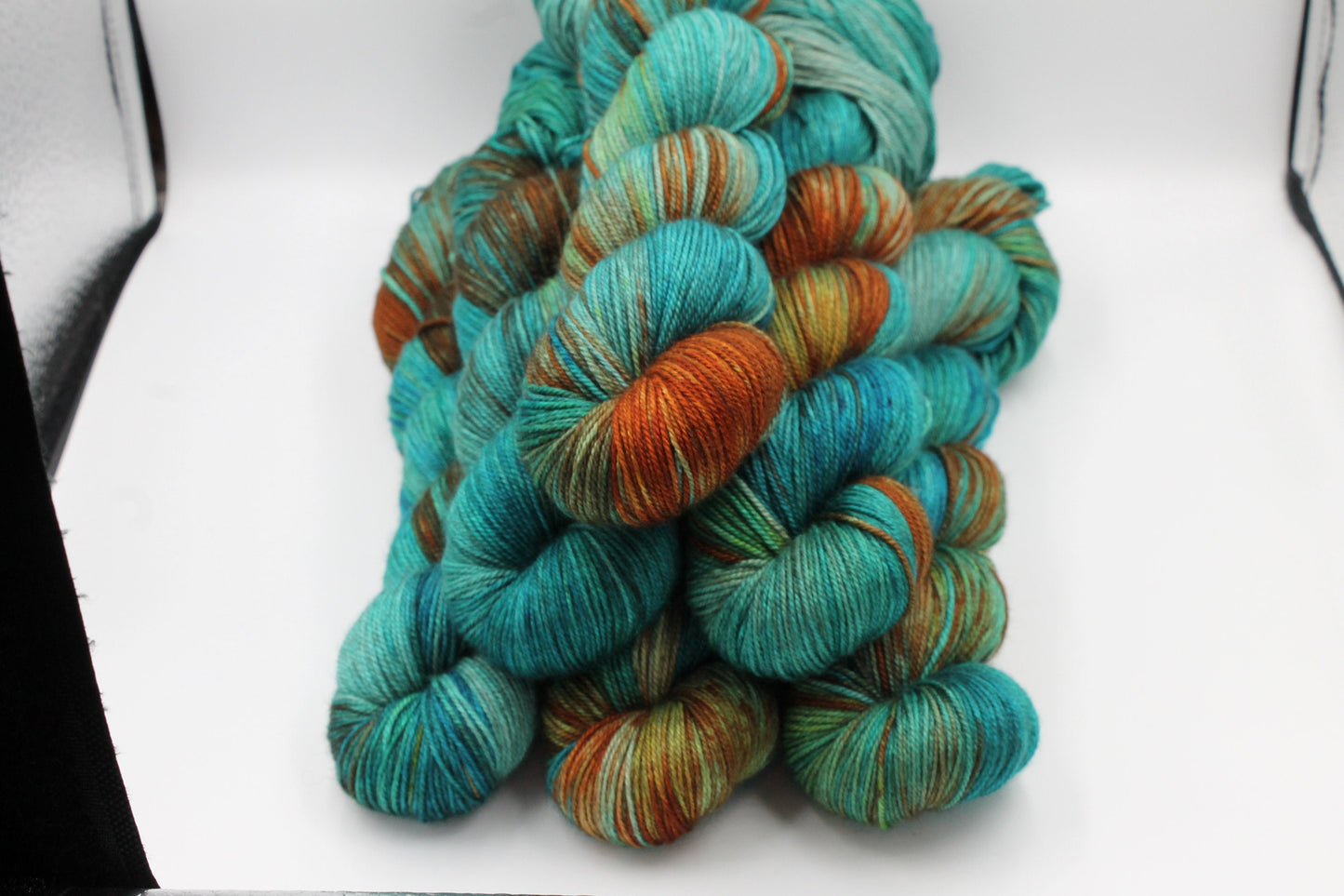 Rusty Hull Sock Skein 60% SuperWash Merino 20 silk and 20 Yak Hand Dyed Yarn