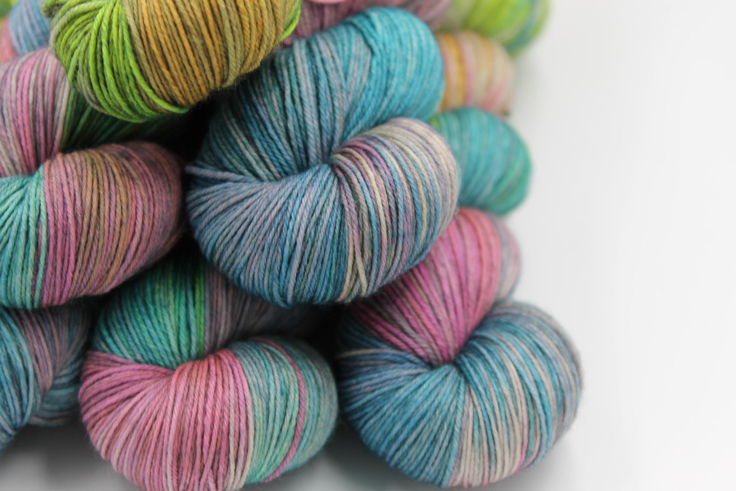 Misty Moorland Sock Skein 75% SuperWash Merino and 25 Nylon Hand Dyed Yarn 100g