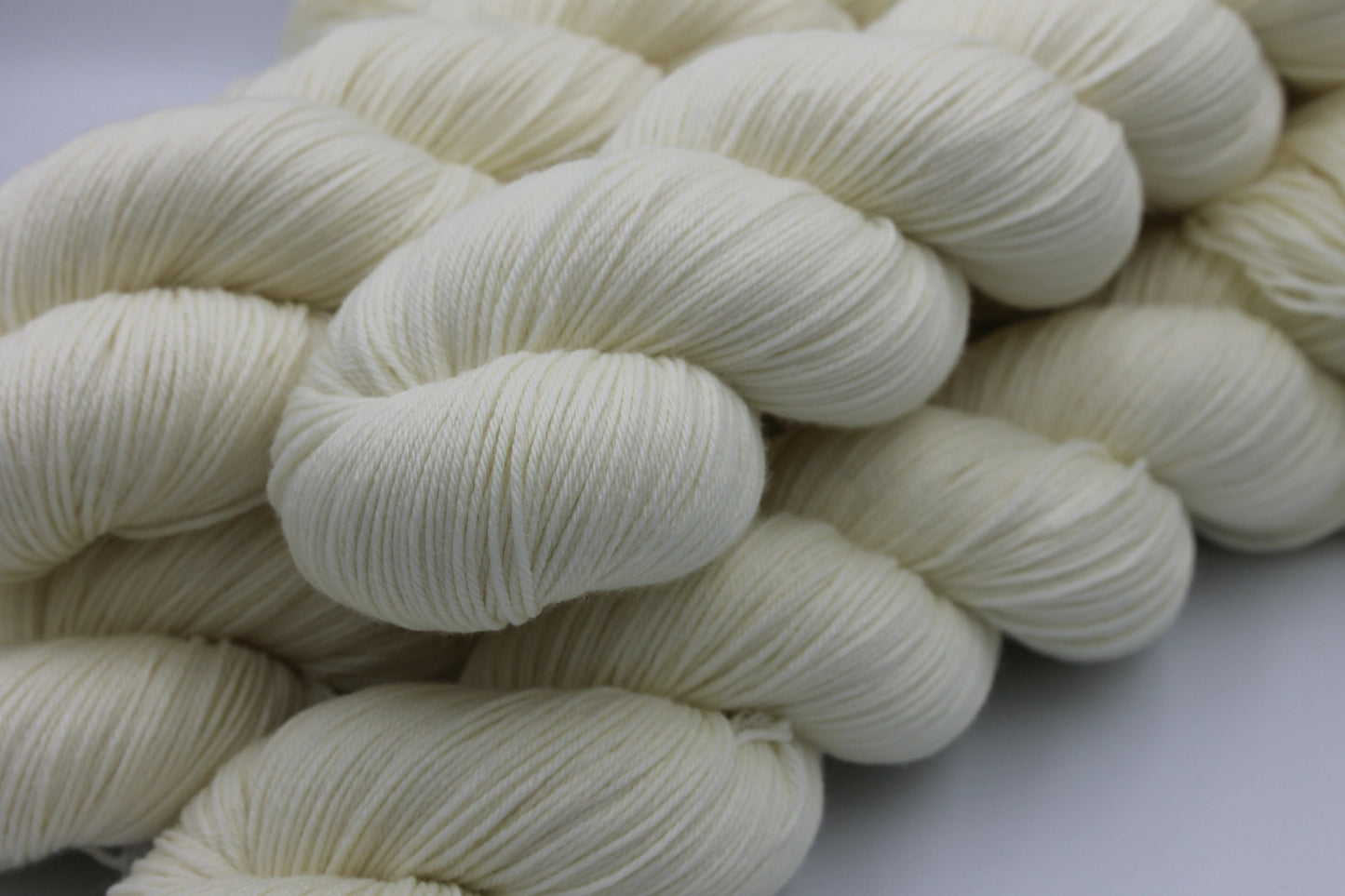 White Sock Skein 75% SuperWash Merino and 25 Nylon Hand Dyed Yarn 100g