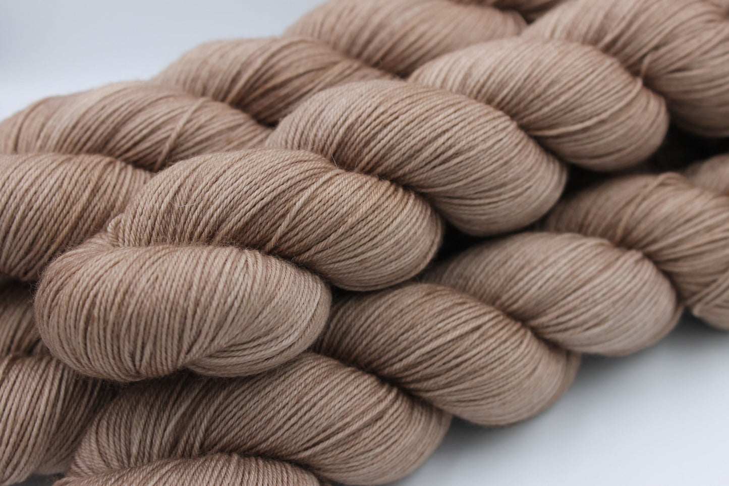 Cappuccino Sock Skein 75% SuperWash Merino and 25 Nylon Hand Dyed Yarn 100g