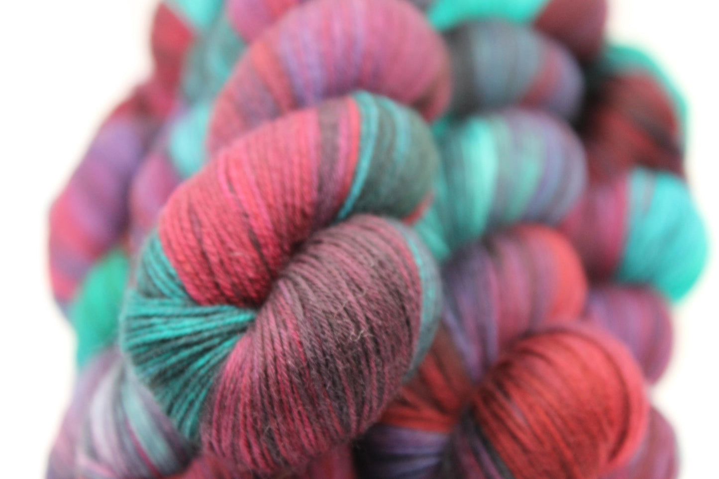 Sherlocks Smoking Jacket. Sock skein 75% SuperWash Merino and 25 Nylon Hand Dyed Yarn 100g