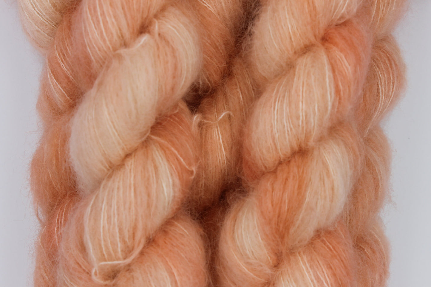 Apricot Exquisite Lace 50g skein 74% Baby Suri Alpaca 26 Mulberry Silk