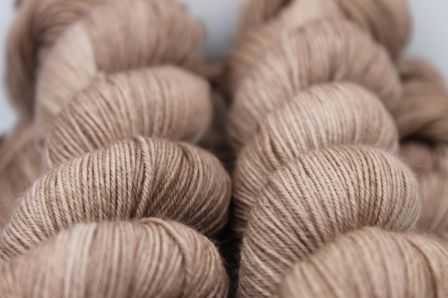Cappuccino Sock Skein 75% SuperWash Merino and 25 Nylon Hand Dyed Yarn 100g
