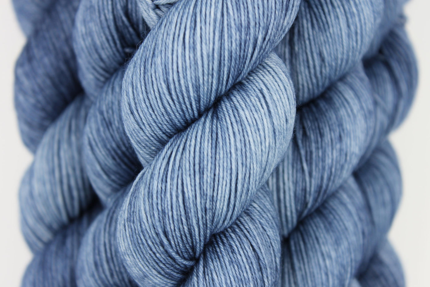 Mountain Blue Sock Skein 75% SuperWash Merino and 25 Nylon Hand Dyed Yarn 100g