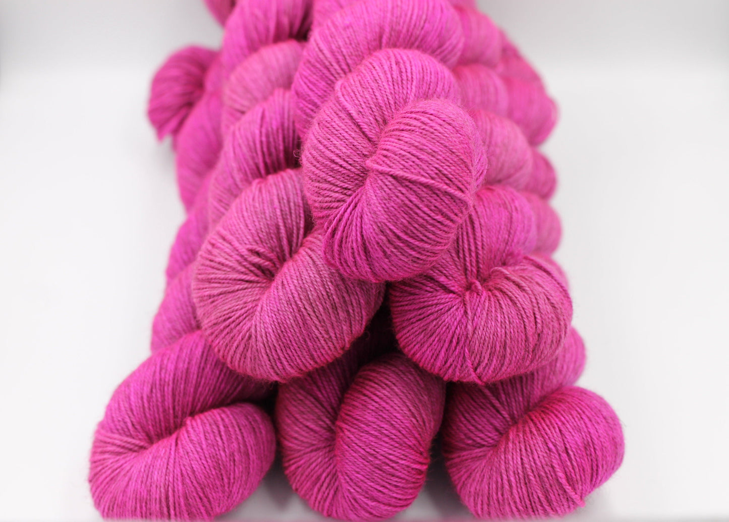 Fuchsia, Sock Skein 70% Superwash Merino 20 Yak 10 Nylon 100g