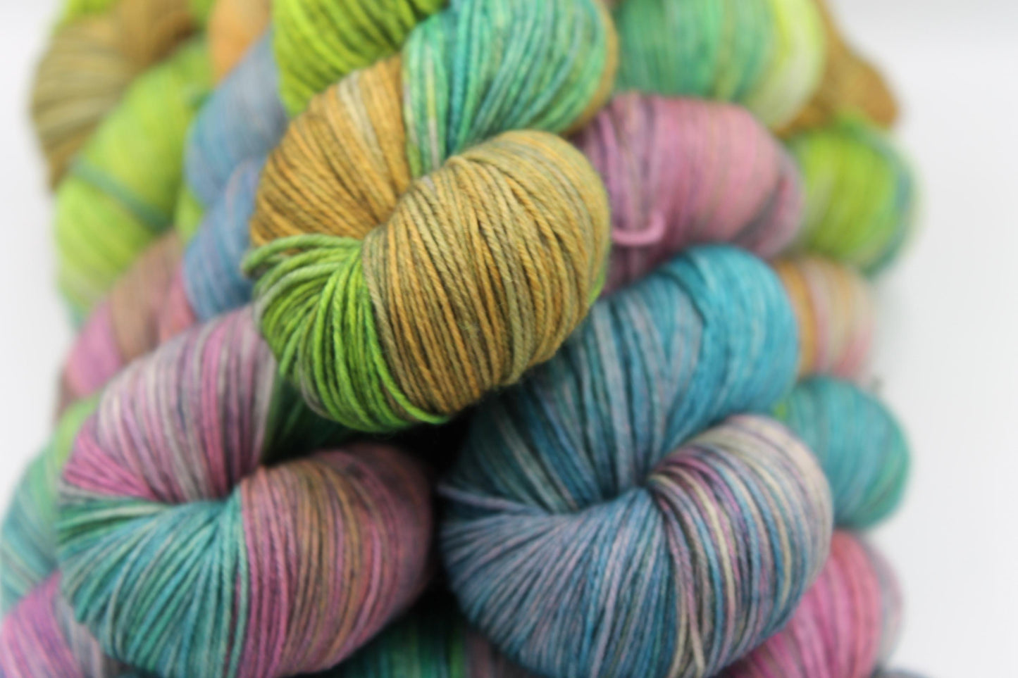 Misty Moorland Sock Skein 75% SuperWash Merino and 25 Nylon Hand Dyed Yarn 100g
