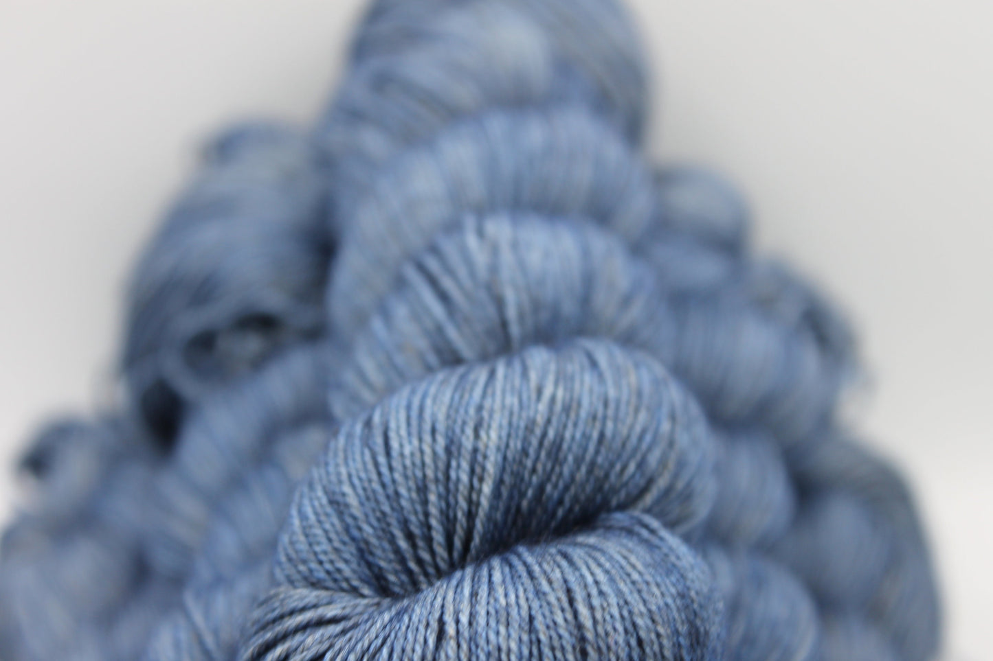 Denim Sock Skein 60% SuperWash Merino 20 silk and 20 Yak Hand Dyed Yarn