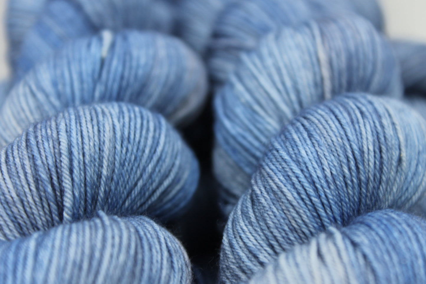 Denim, Sock Skein 75% SuperWash Merino and 25 Nylon Hand Dyed Yarn 100g