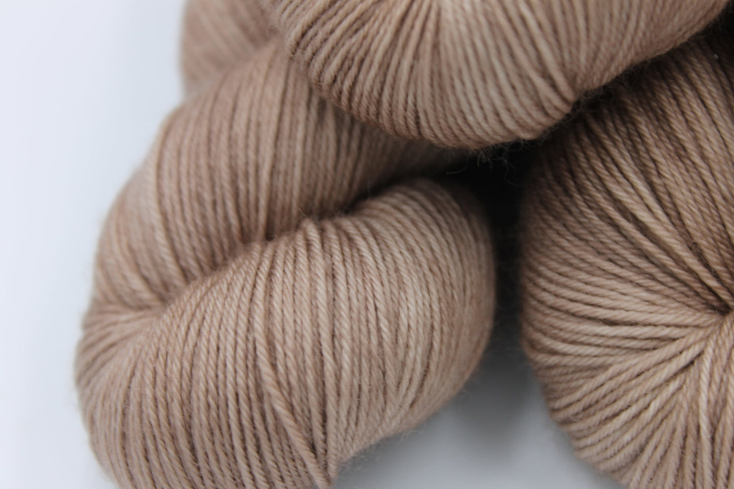 Cappuccino Sock Skein 75% SuperWash Merino and 25 Nylon Hand Dyed Yarn 100g