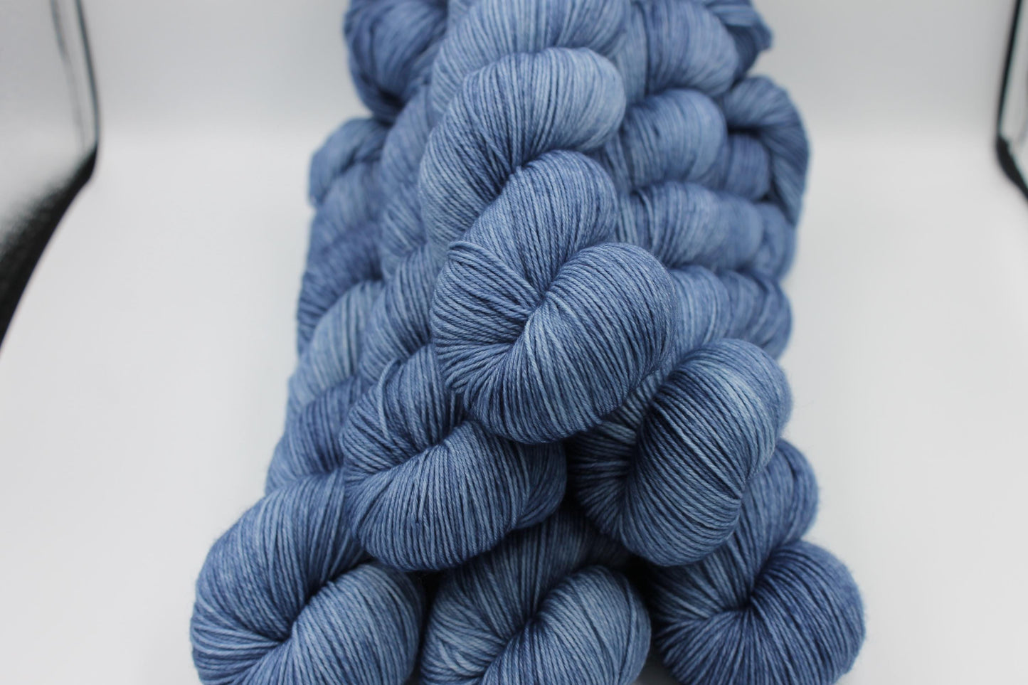 Mountain Blue Sock Skein 75% SuperWash Merino and 25 Nylon Hand Dyed Yarn 100g
