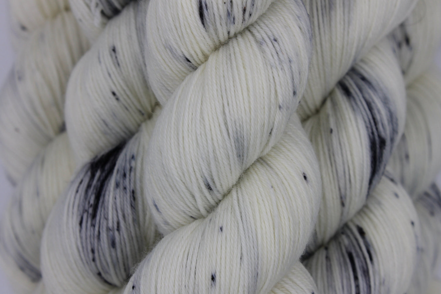 Granite Light Speckle Sock Skein 75% SuperWash Merino and 25 Nylon Hand Dyed Yarn 100g
