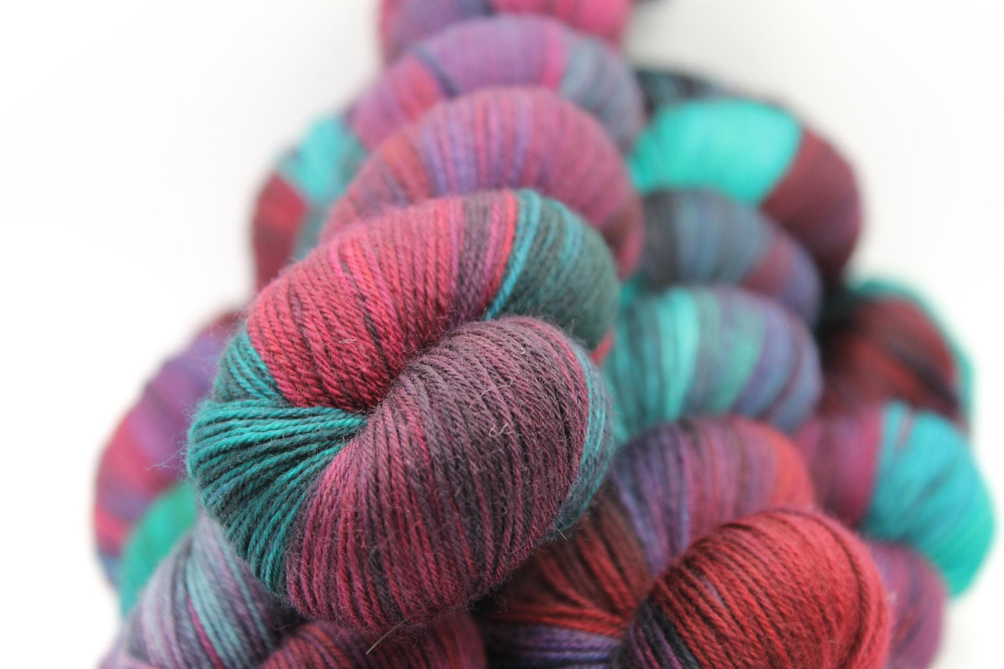 Sherlocks Smoking Jacket. Sock skein 75% SuperWash Merino and 25 Nylon Hand Dyed Yarn 100g