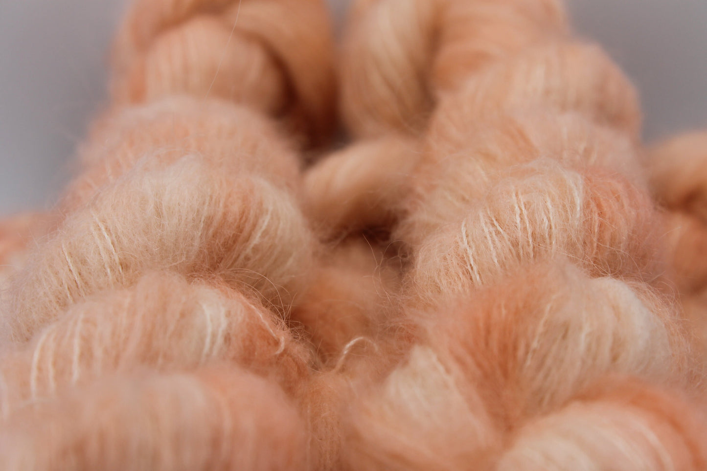 Apricot Exquisite Lace 50g skein 74% Baby Suri Alpaca 26 Mulberry Silk
