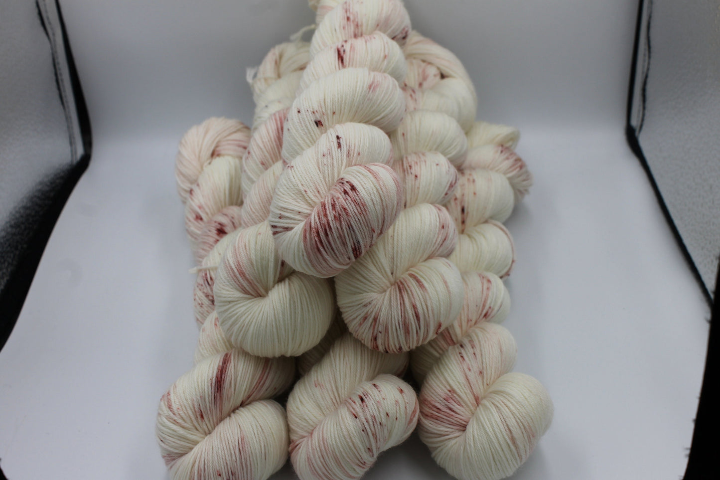Old Rose Light Speckle Sock Skein 75% SuperWash Merino and 25 Nylon Hand Dyed Yarn 100g