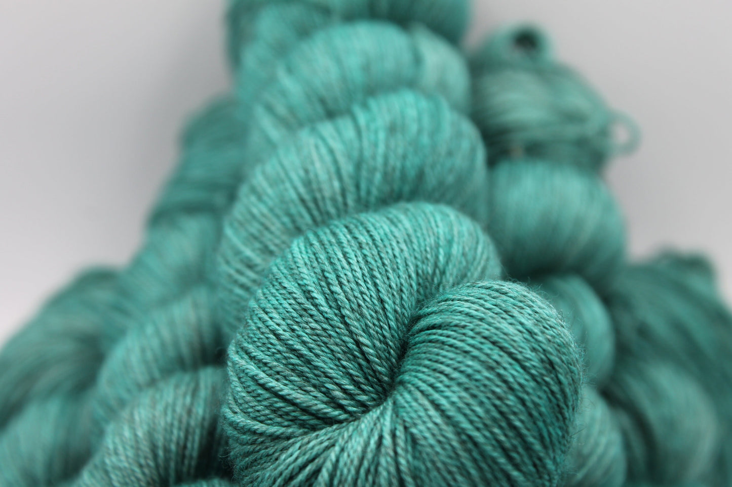 Jade Sock Skein 60% SuperWash Merino 20 silk and 20 Yak Hand Dyed Yarn