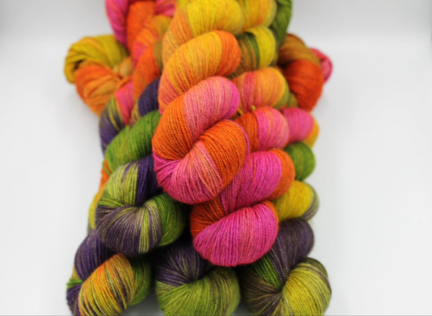 Spice Market Sock Skein 60% SuperWash Merino 20 silk and 20 Yak Hand Dyed Yarn