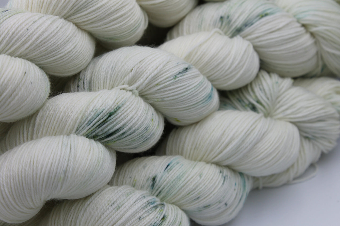 Saltmarsh Light Speckle Sock Skein 75% SuperWash Merino and 25 Nylon Hand Dyed Yarn 100g