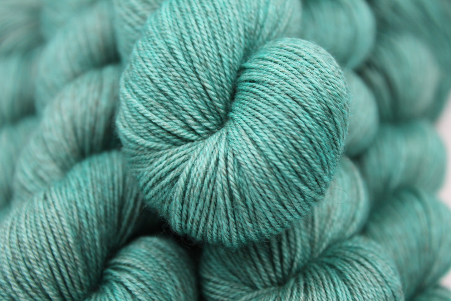 Jade Sock Skein 60% SuperWash Merino 20 silk and 20 Yak Hand Dyed Yarn