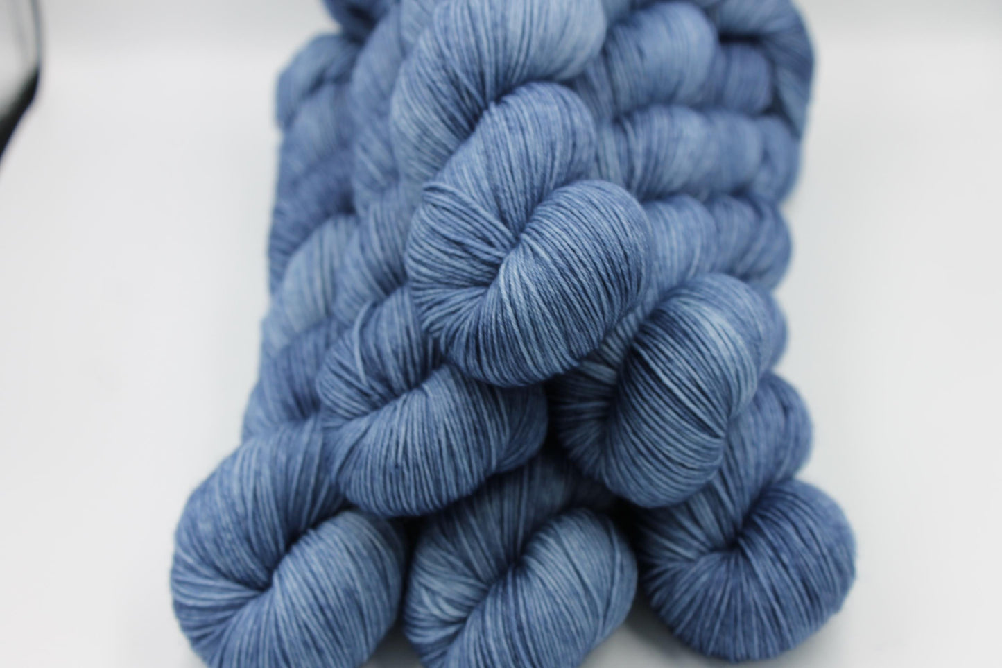 Mountain Blue Sock Skein 75% SuperWash Merino and 25 Nylon Hand Dyed Yarn 100g