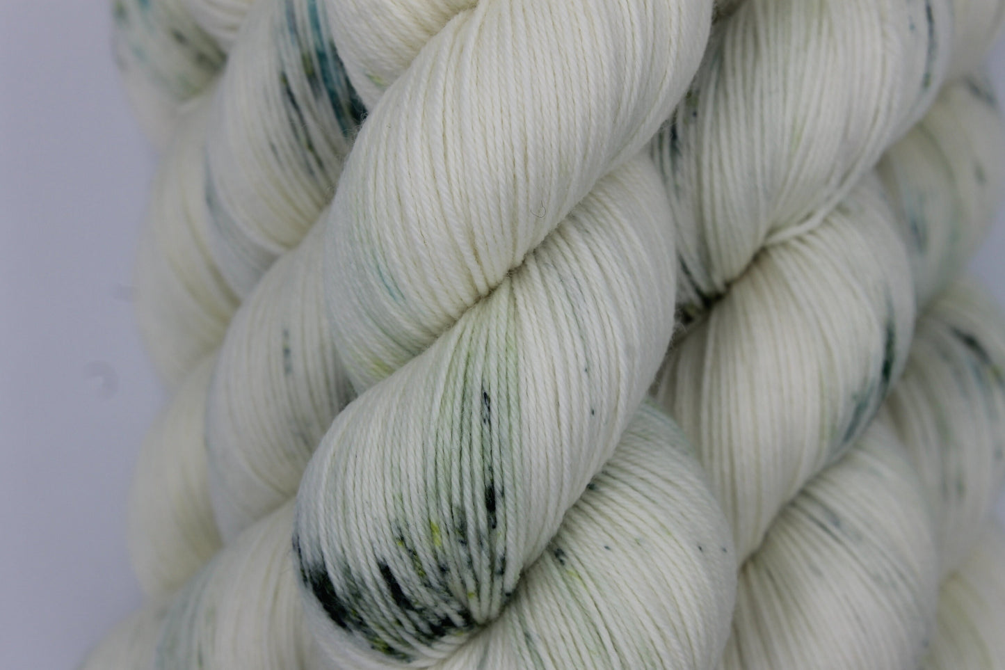 Saltmarsh Light Speckle Sock Skein 75% SuperWash Merino and 25 Nylon Hand Dyed Yarn 100g