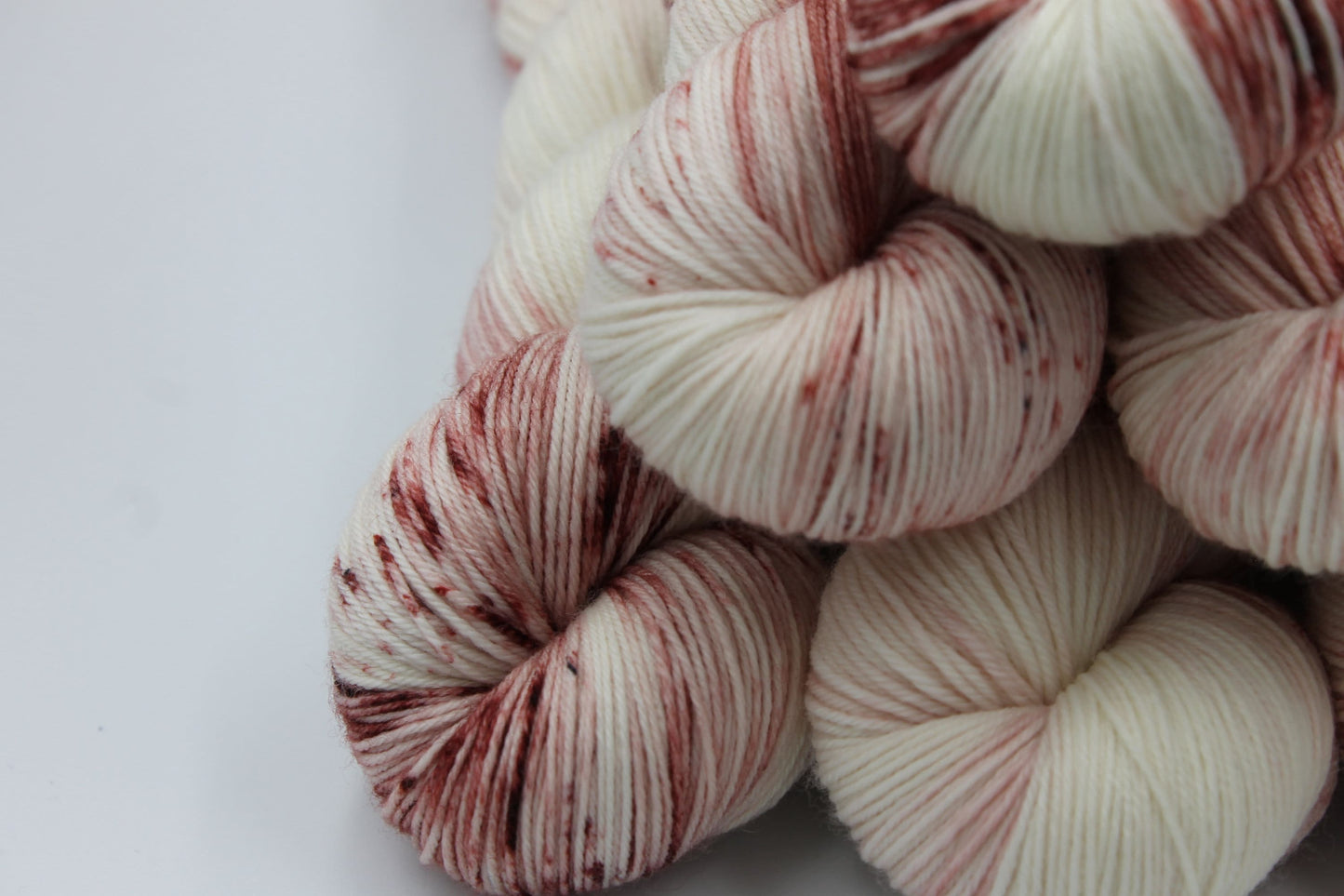 Old Rose Deep Speckle Sock Skein 75% SuperWash Merino and 25 Nylon Hand Dyed Yarn 100g