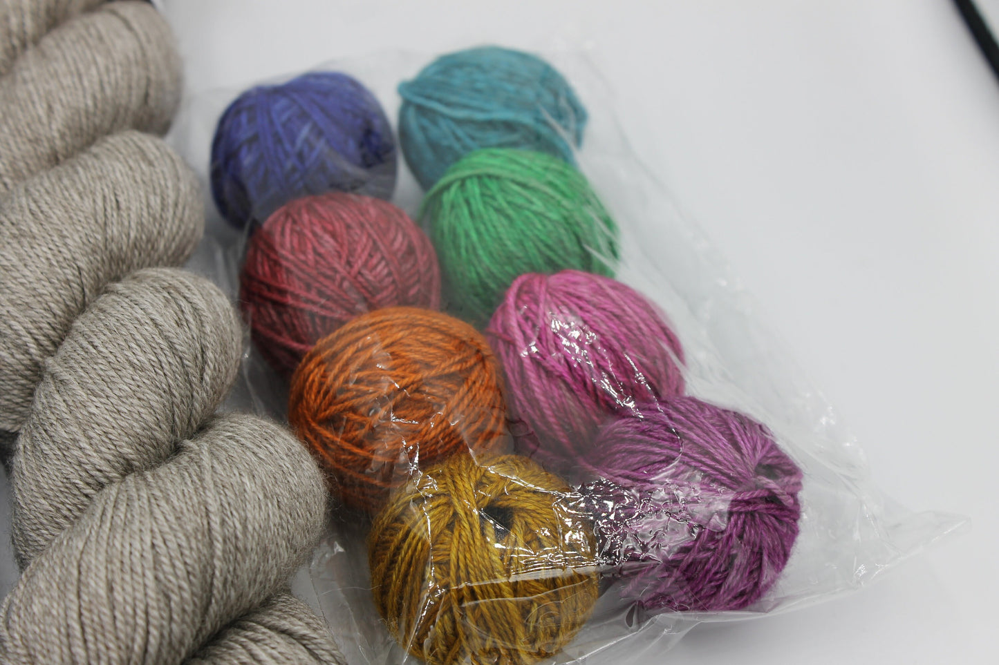 My Summer Song Bundle Sock Skein 60% SuperWash Merino 20 silk and 20 Yak Hand Dyed Yarn