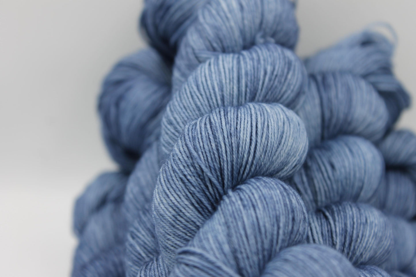 Mountain Blue Sock Skein 75% SuperWash Merino and 25 Nylon Hand Dyed Yarn 100g