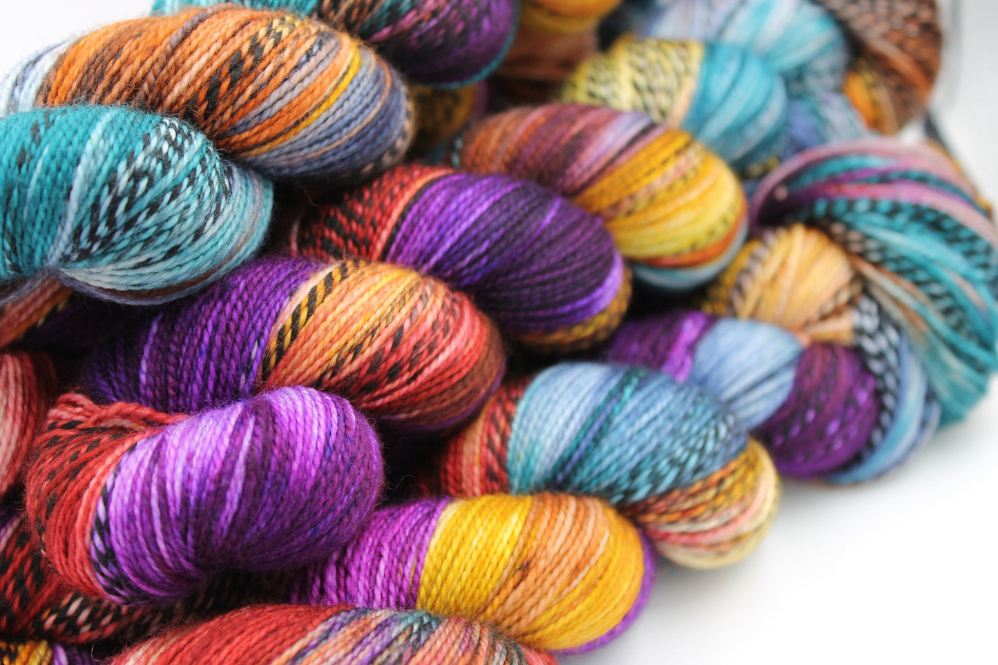 Autumn Zebra Sock Skein 80% SuperWash Merino and 20 Nylon Hand Dyed Zebra Yarn 100g