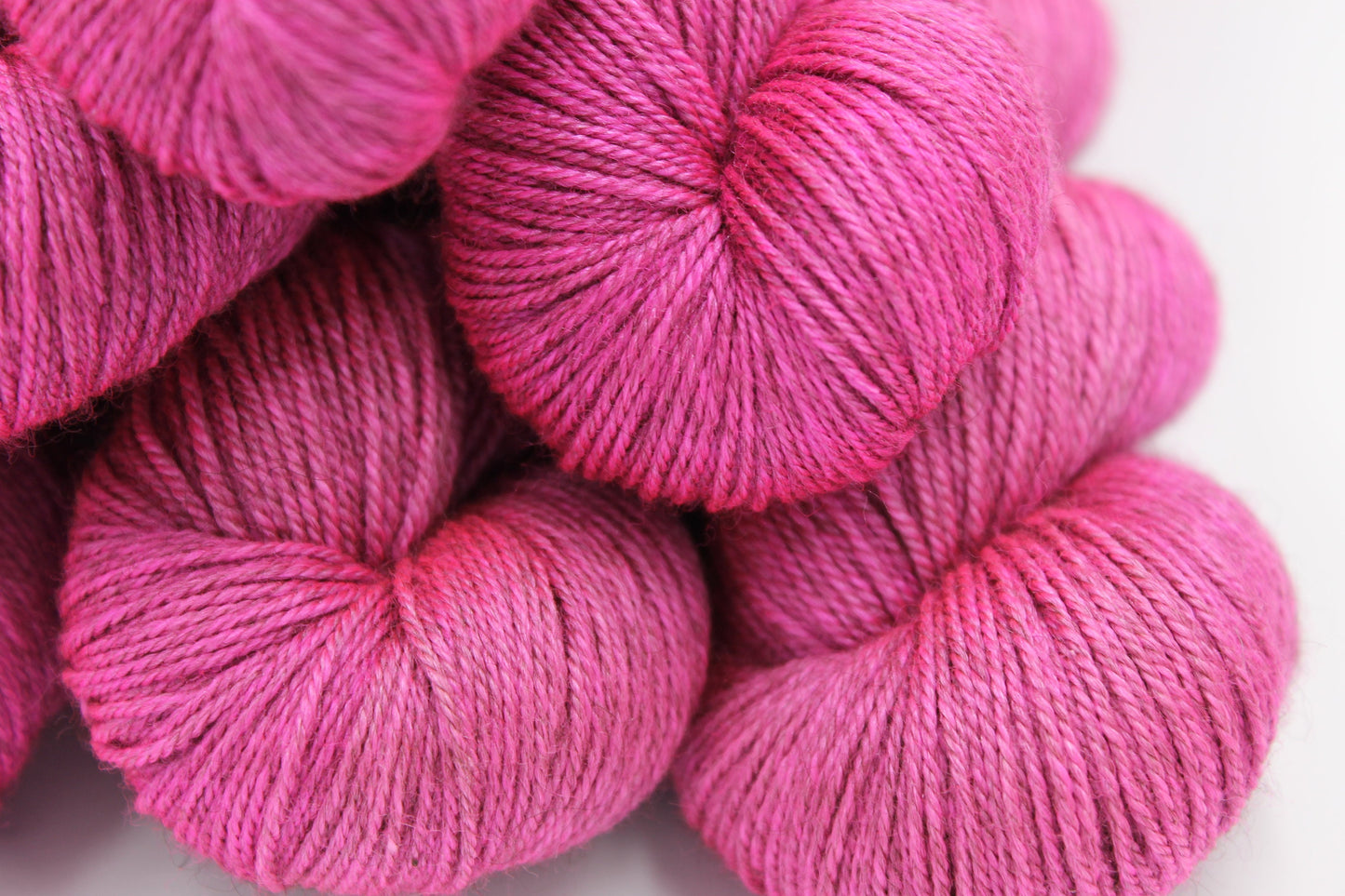 Fuchia Sock Skein 60% SuperWash Merino 20 silk and 20 Yak Hand Dyed Yarn