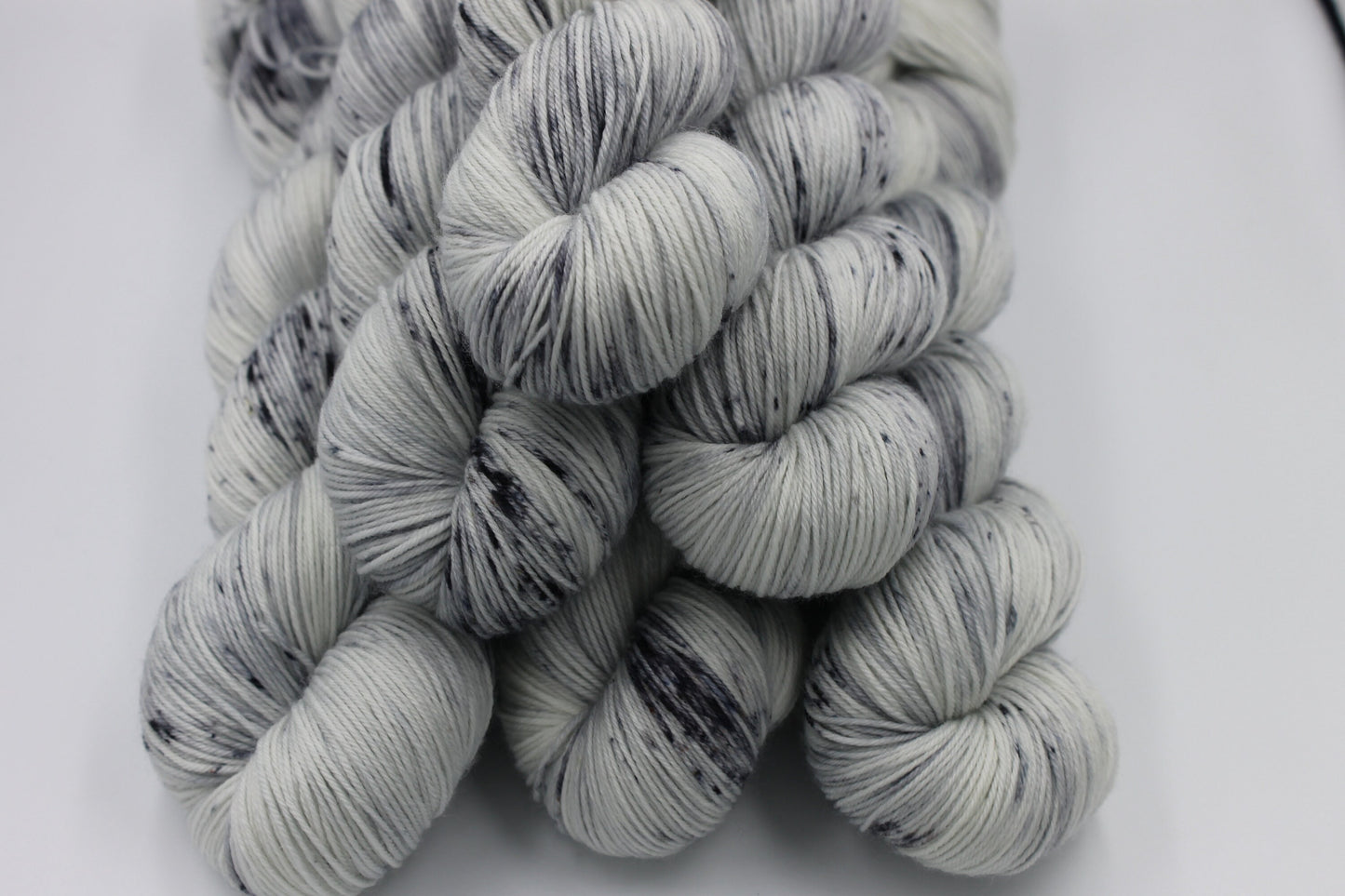Granite Deep Speckle Sock Skein 75% SuperWash Merino and 25 Nylon Hand Dyed Yarn 100g