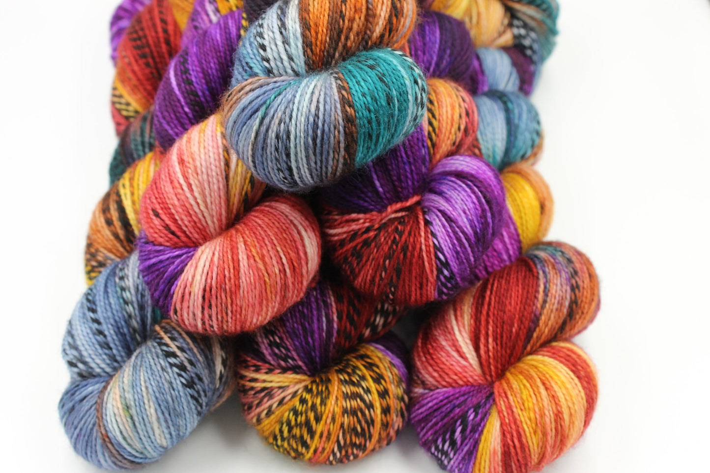 Autumn Zebra Sock Skein 80% SuperWash Merino and 20 Nylon Hand Dyed Zebra Yarn 100g